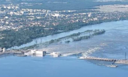 Catastrofa barajului ucrainean distrus: 150 de tone de ulei de motor s-au deversat în fluviul Nipru