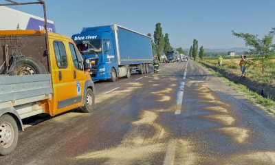  Blocaj rutier pe E 85, la Bacău, din cauza unui accident