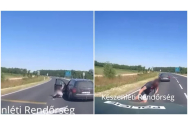 Scene desprinse din filme. Un șofer român, urmărit de poliție în Ungaria, a sărit din mașina aflată în mers.