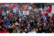 Protest la Viena împotriva măsurilor tratatului pandemiei