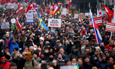 Protest la Viena împotriva măsurilor tratatului pandemiei