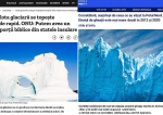 Când presa globalistă o ia razna: Calota glaciară care se topea ieri la Digi 24 azi e de două ori mai mare la ProTV. FOTO-CAPTURI