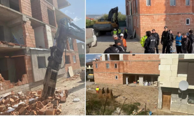 Un bloc de locuințe construit ilegal în Cluj-Napoca e demolat, după ce locatarii au fost evacuați