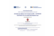 PNRR: Achiziție de mijloace de transport public – AUTOBUZE ELECTRICE 10 m la nivelul Municipiului Iași