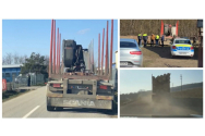 Camion încărcat cu lemn, confiscat de poliţiştii din Siret, în urma apelului unui activist de mediu