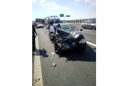 FOTO Accident TERIBIL pe autostradă: A intervenit elicopterul SMURD